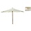 Parasol op houten stok Creme Ø2,5M