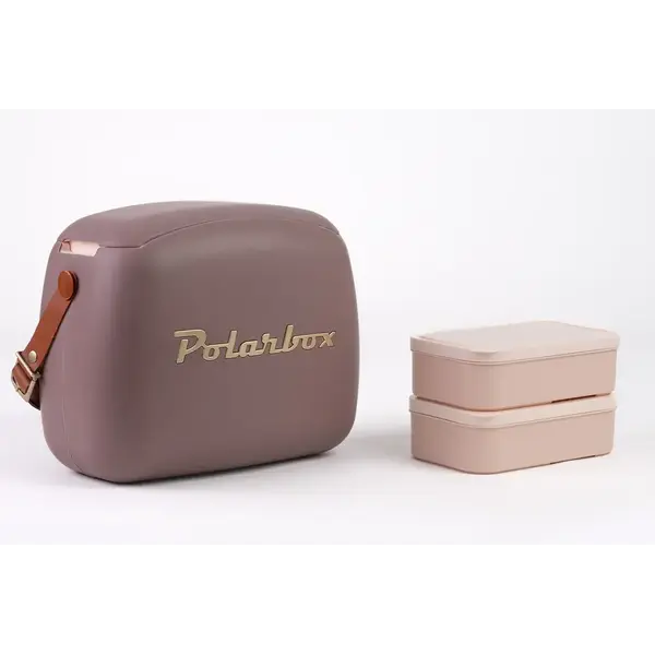 Polarbox Koelbox 6L incl. 2 Lunchboxen Mauve/Goud Polarbox