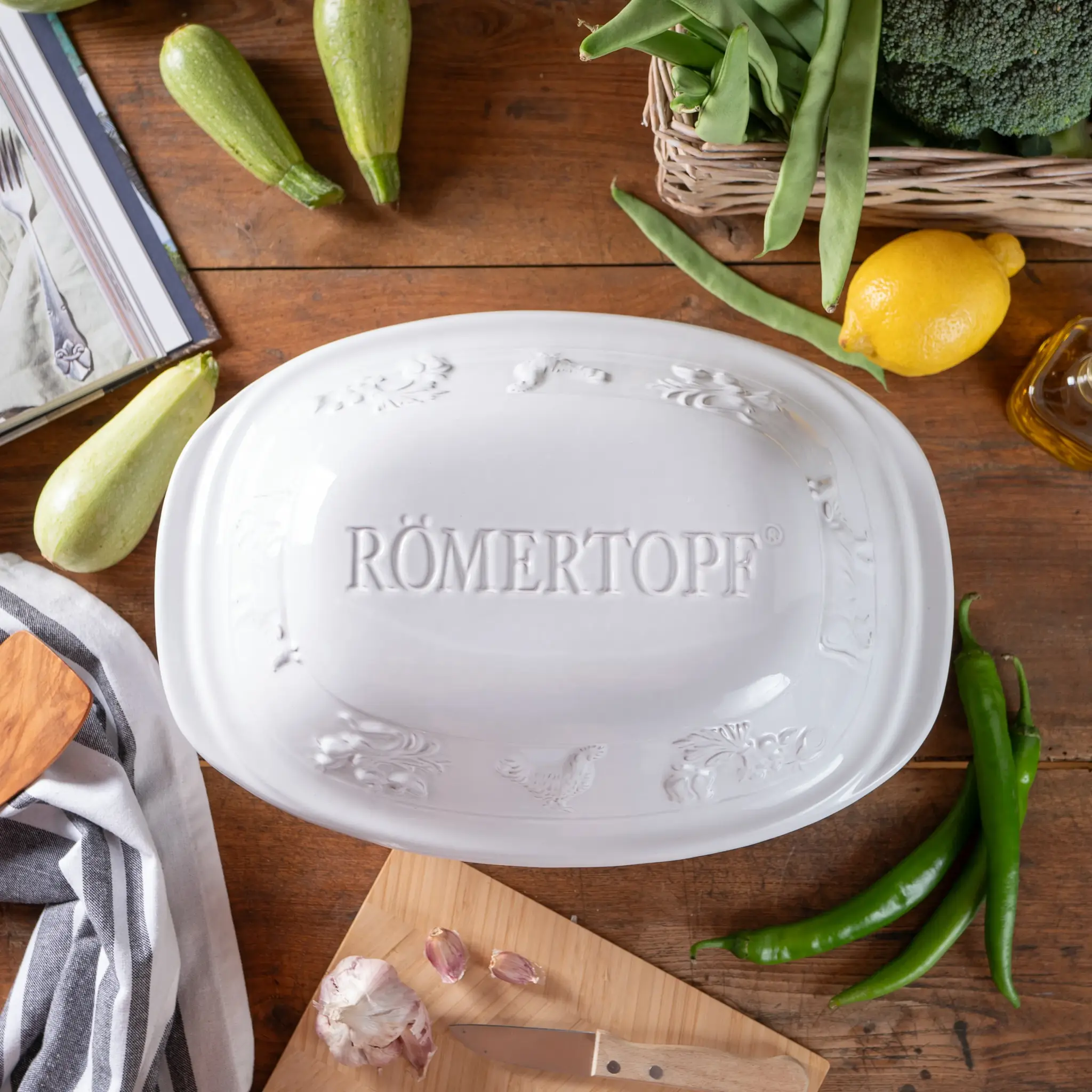 Römertopf 4-persoons 3L wit Rustico afbeelding 2