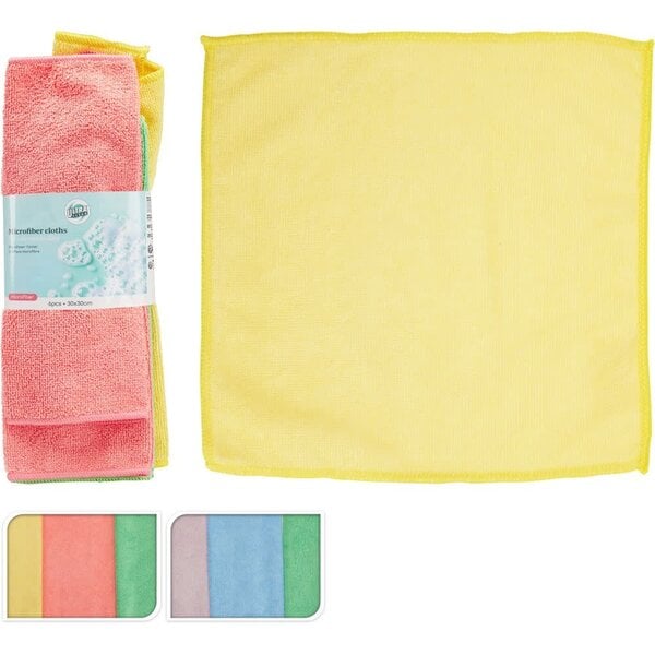 Ultra Clean Microvezeldoek 30x30cm 2 assorti set van 6