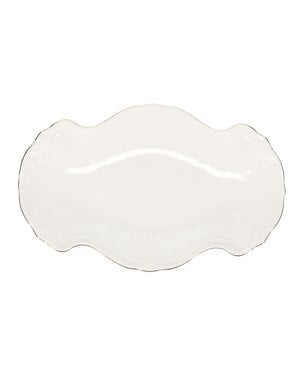 BonBistro Serveerschaal 39x25cm gouden rand Retro