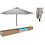 Parasol Ø 2,3 meter licht grijs