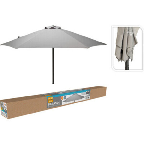 Parasol Ø 2,3 meter licht grijs