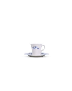BonBistro Kop en schotel 20cl Blue Flower Retro