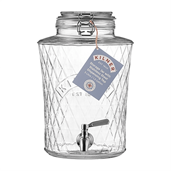 kilner Drankdispenser glas 8L met RVS kraantje