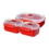 Sistema Magnetron 3-delige set Heat 'n Eat 2x525ml - 1x1.25L rood