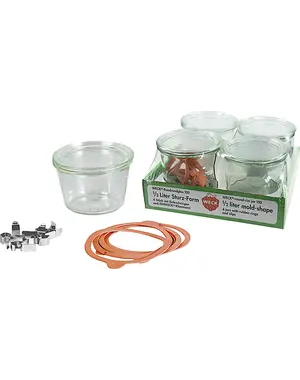 Weck Inmaakglas set 4 conisch 250 ml