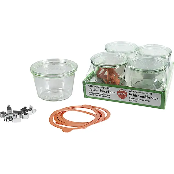 Weck Inmaakglas set 4 conisch 250 ml