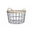 Home & Styling Mand metaal en riet diameter 26cm