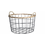 Home & Styling Mand metaal en riet diameter 36cm
