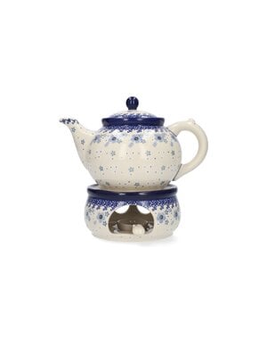 Bunzlau Castle Theepot 1300ml en Rechaud Spring Ballet set
