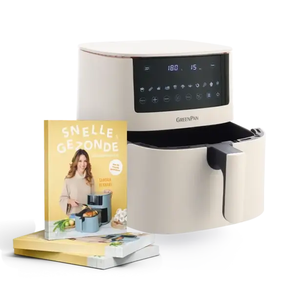 Greenpan Airfryer XXL 1 Basket 7,2L Cream Bistro Greenpan + gratis kookboek