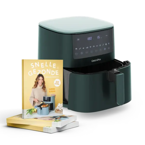 Greenpan Airfryer XXL 1 Basket 7,2L Pine Green Bistro Greenpan + gratis kookboek