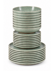 Salt en Pepper Bordenset 24-delig groen Cameo