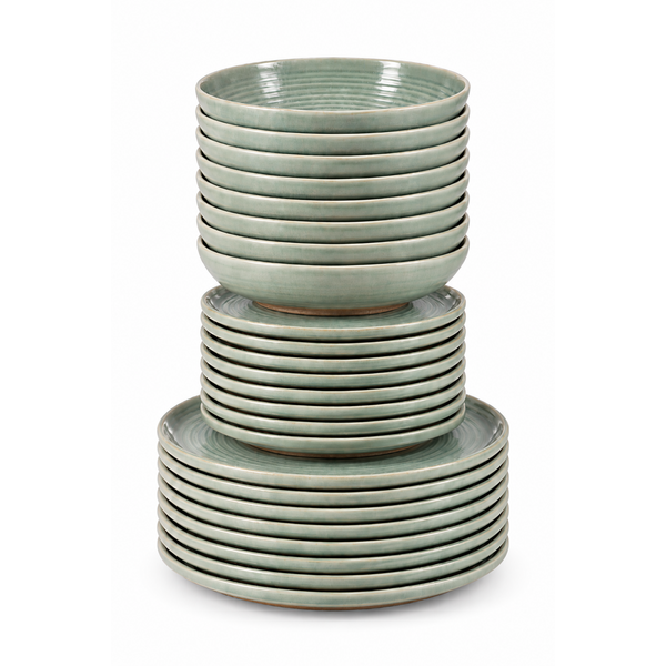 Salt en Pepper Bordenset 24-delig groen Cameo