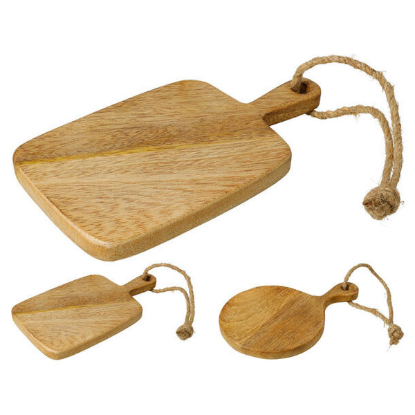 Snijplank 20x13cm Mangohout 2 assorti