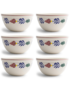 Royal Boch Beslagkom 20 cm Boerenbont set van 6