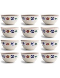 Royal Boch Kom 20 cm Boerenbont set van 12