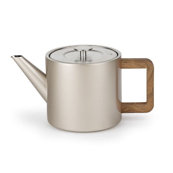 Bredemeijer Bredemeijer Duet Design Narvik dubbelwandige theepot 1,1L champagne met filter