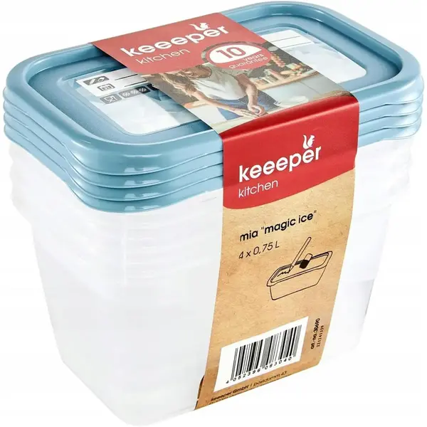 Keeeper Voorraaddozenset 0,75L Mia Magic Ice set/4 Keeeper