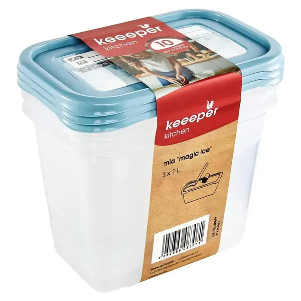 Keeeper Voorraaddozenset 1L Mia Magic Ice set/3 Keeeper