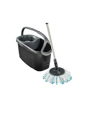 Leifheit Dweilsysteem Clean Twist Disc Mop Ergo compleet Black Edition