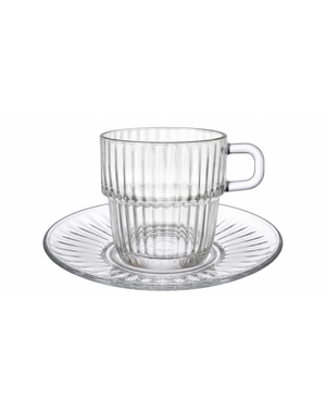 Bormioli Rocco Theeglas - koffieglas 25cl met schotel Barshine