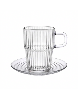 Bormioli Rocco Koffiekop/theeglas Barshine 31,5 cl met schotel