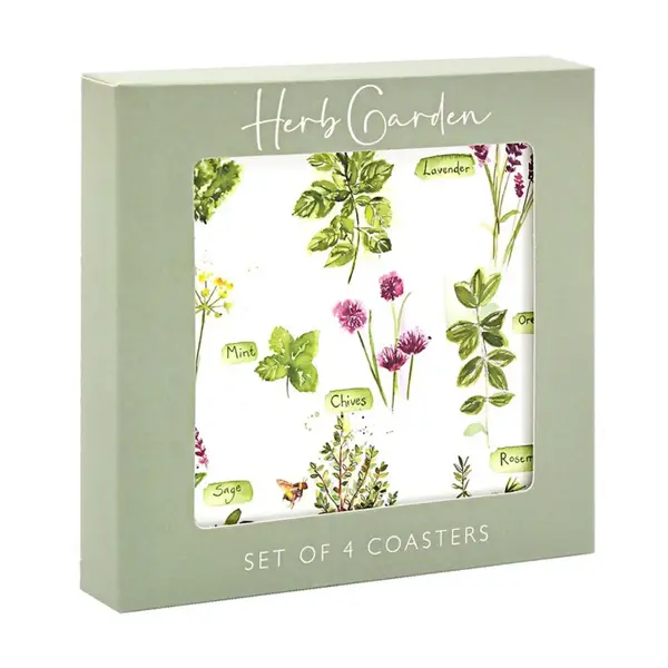 Lesser & Pavey Glasonderzetters set/4 Kruiden