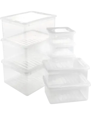 Keeeper Voorraaddozenset Bea 3 x 1,7L 2 x 5,5L 3 x 18L Transparant Keeeper