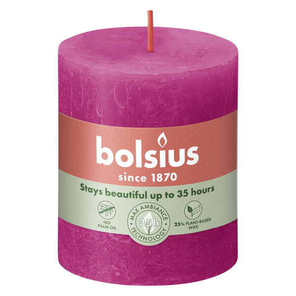 Bolsius Stompkaars Rustiek Fuchsia 80/68