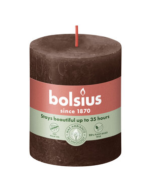 Bolsius Stompkaars Rustiek Chocolate Brown 80/68