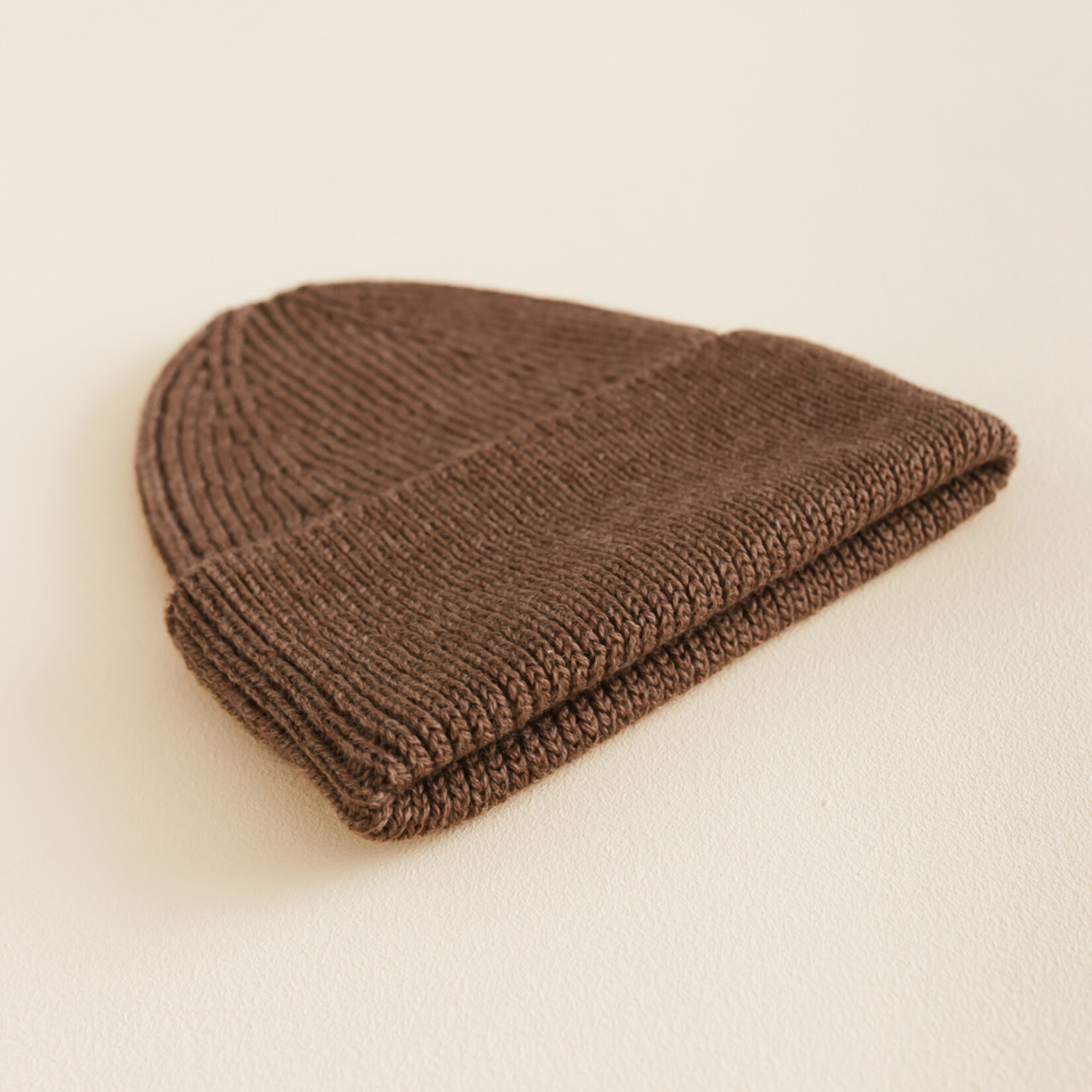 Hvid Fonzie Beanie Mocha