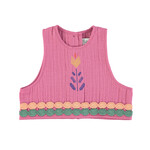 Piupiuchick Embroidered top | Raspberry