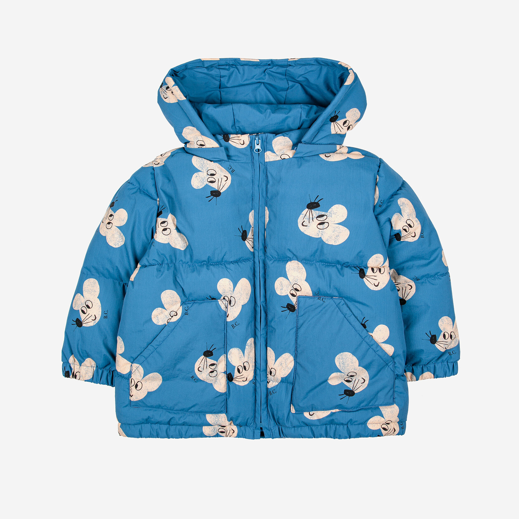 Bobo Choses Mouse all over hooded anorak