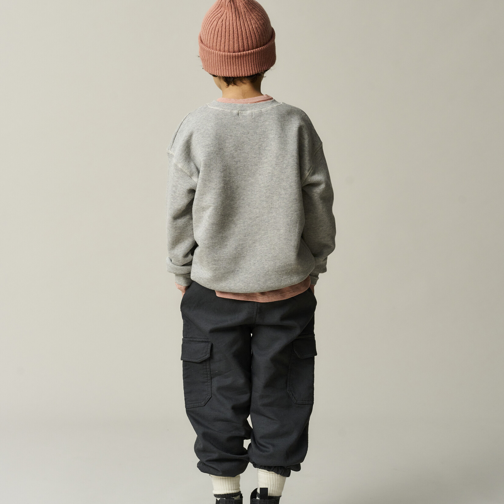 My Little Cozmo Cargo pants twill plush - dark grey