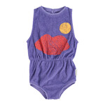 Piupiuchick playsuit | purple w/ lips print