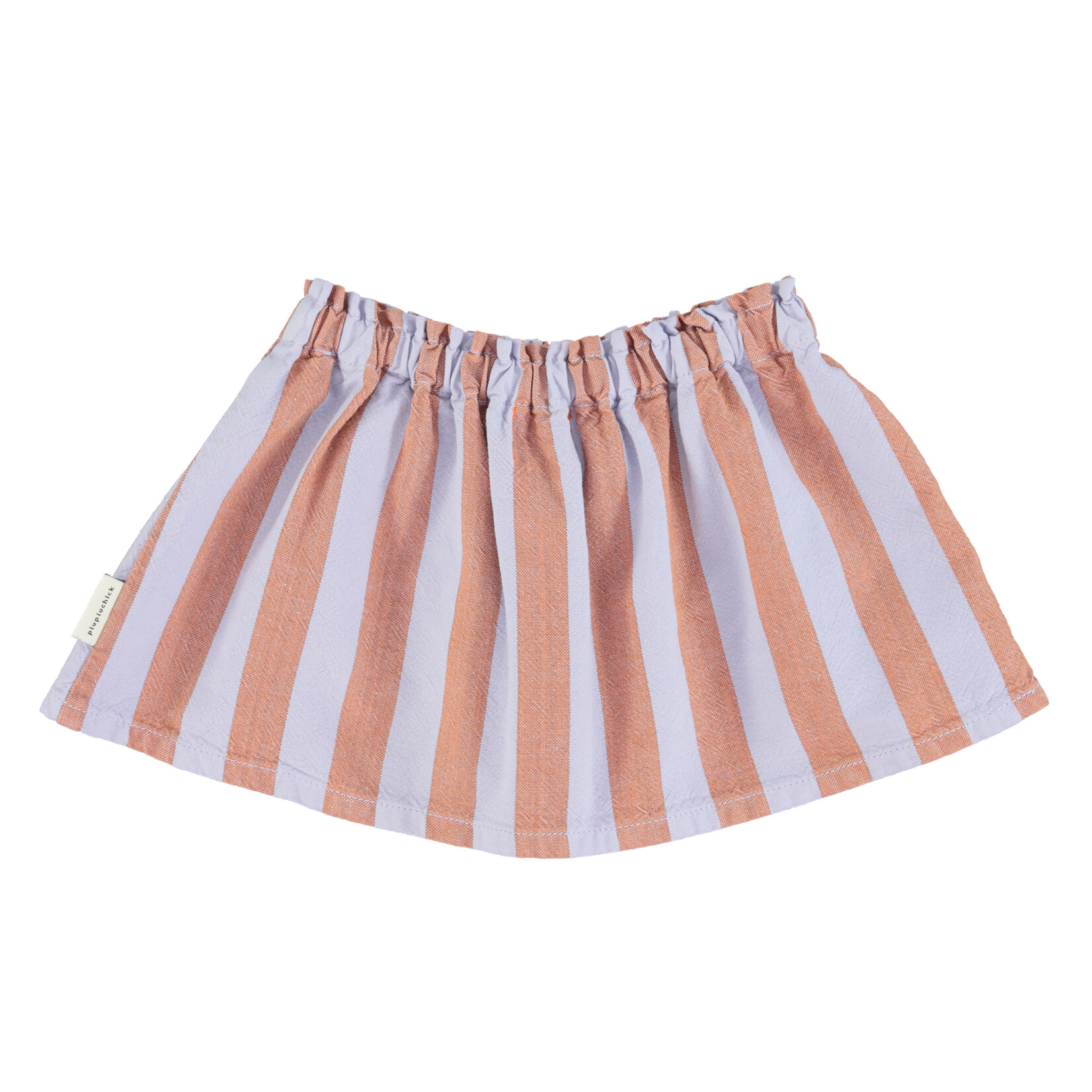 Piupiuchick short skirt | orange & purple stripes