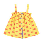 Piupiuchick top w/ straps | yellow w/ red lips