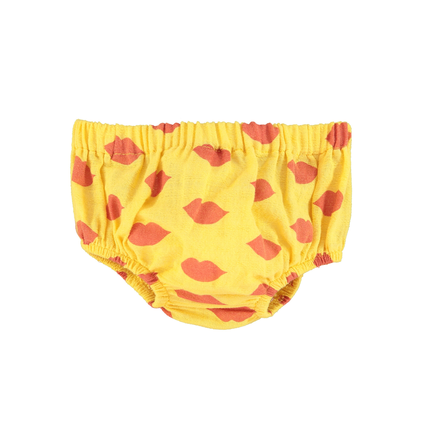 Piupiuchick baby bloomers | yellow w/ red lips