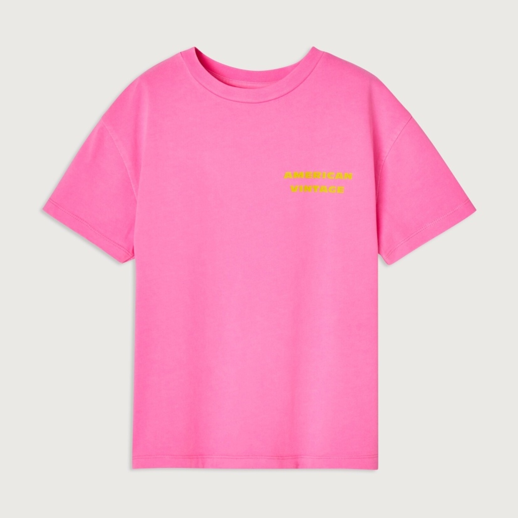 American Vintage T-shirt Fizvalley - Fluo Roze