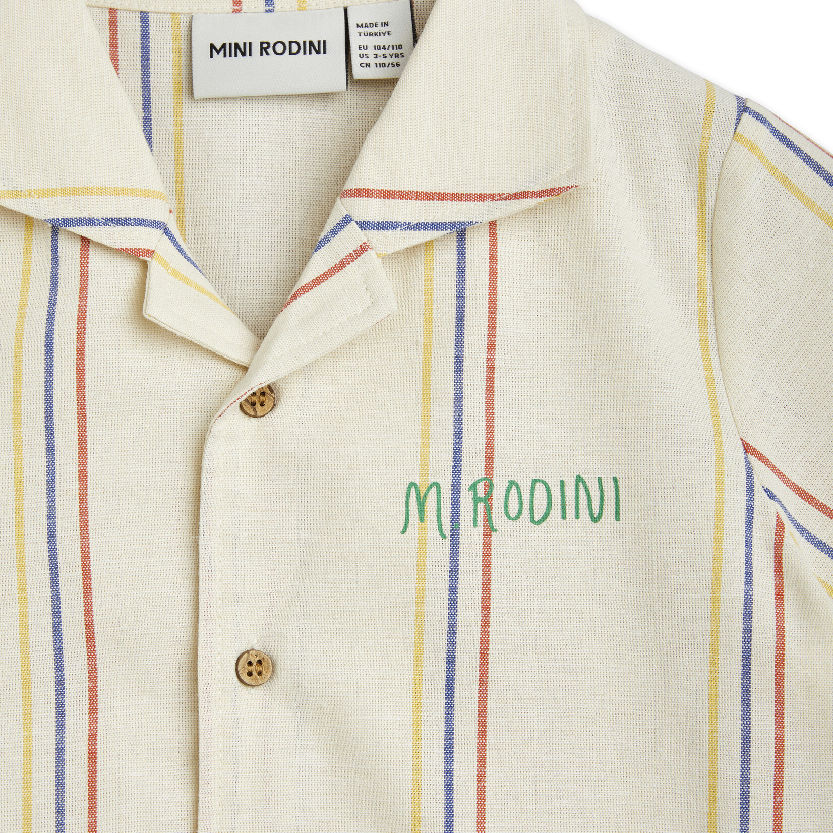 Mini Rodini Stripe y/d woven ss shirt