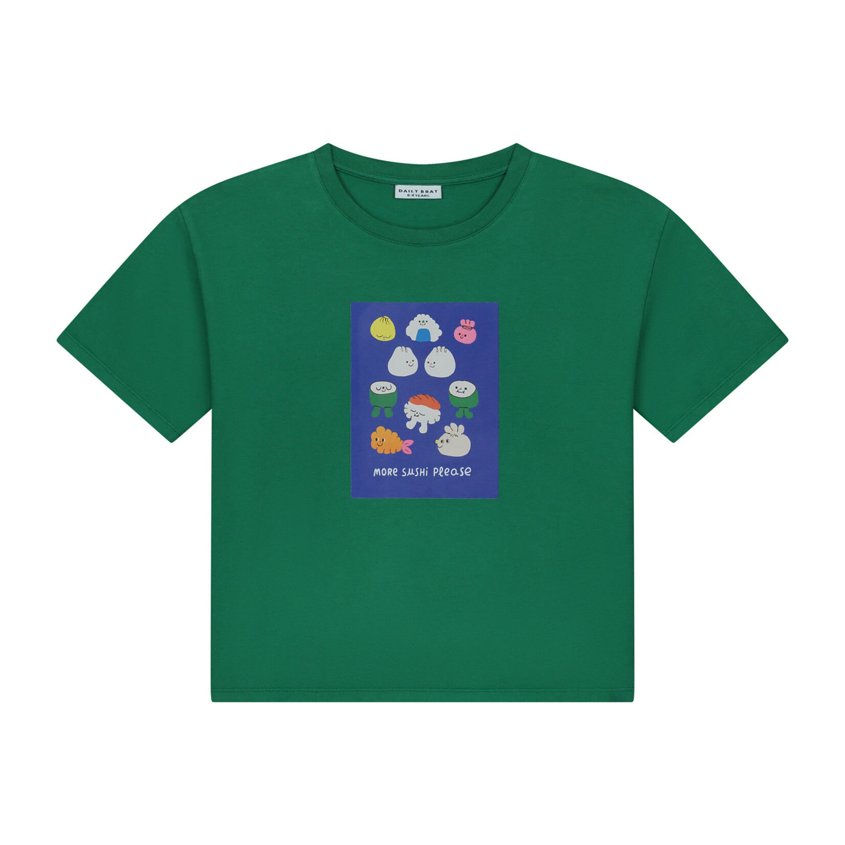 Daily Brat More sushi please t-shirt summer green