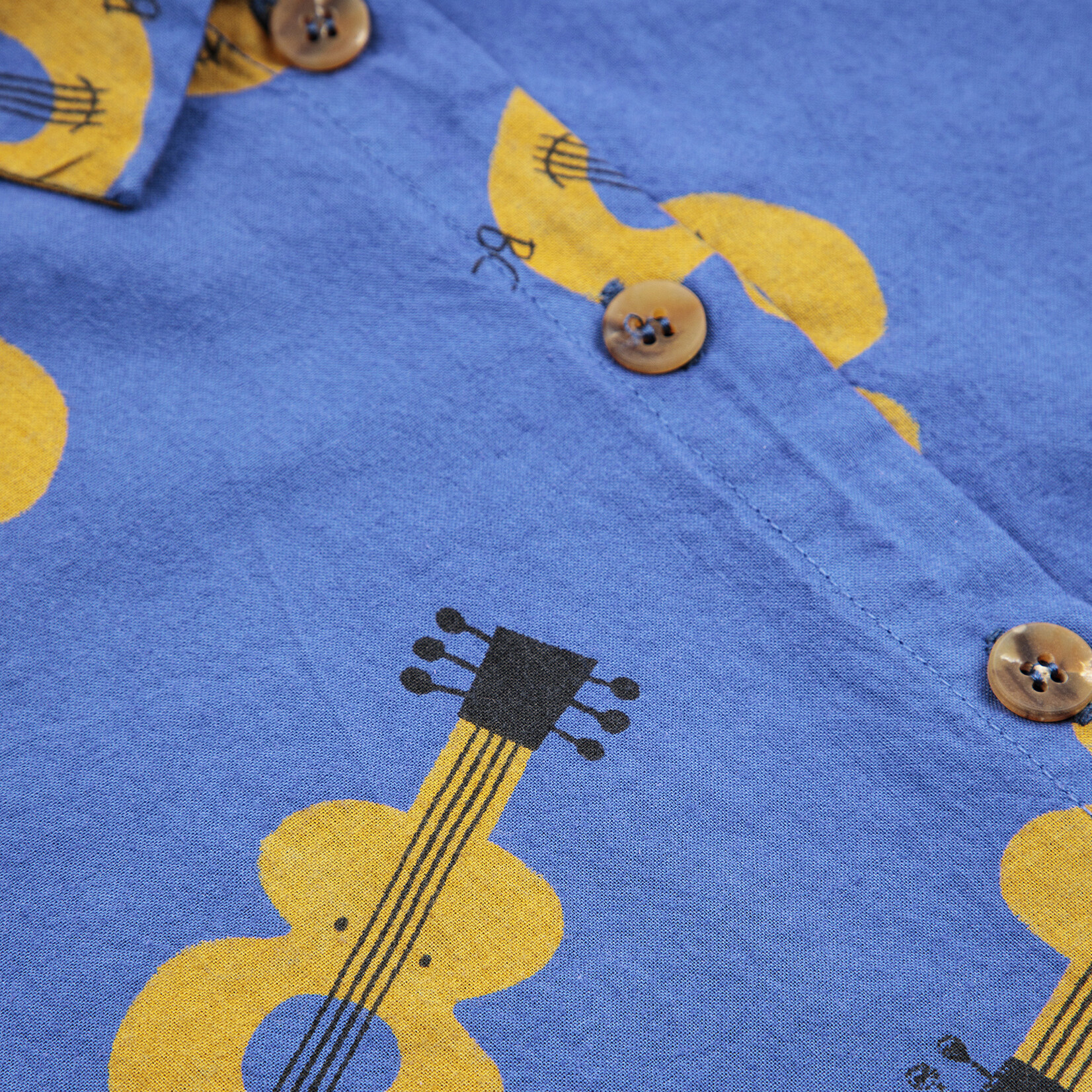 Bobo Choses Baby Acoustic Guitar all over woven  shirt