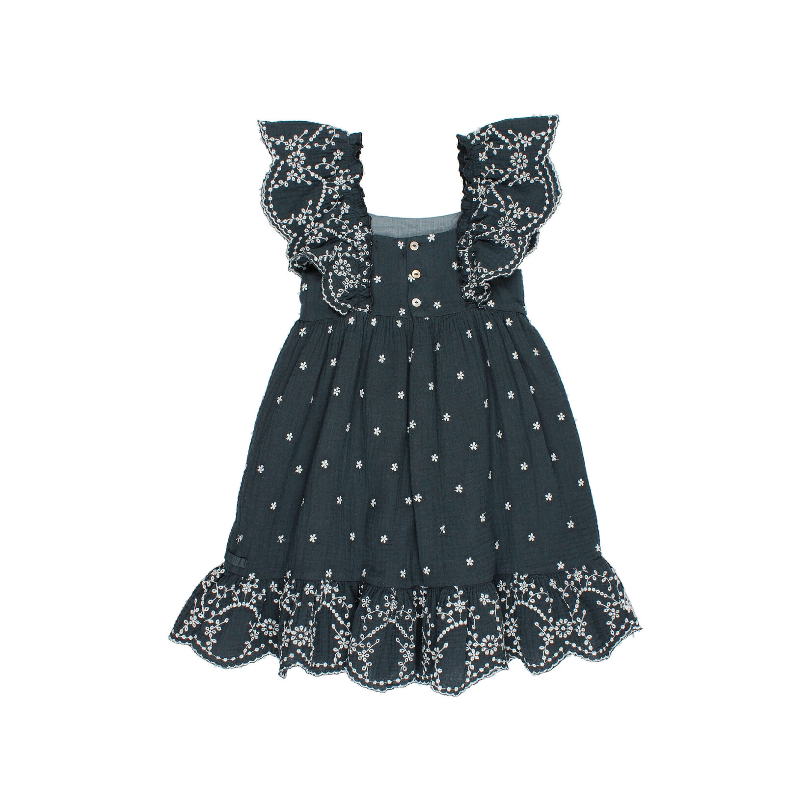 Búho Barcelona EMBROIDERY DRESS - NUIT