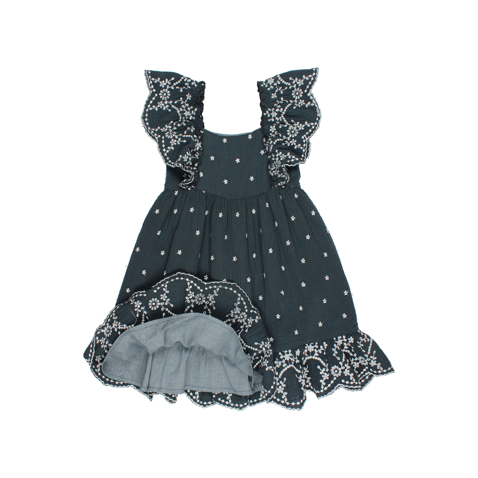 Búho Barcelona EMBROIDERY DRESS - NUIT