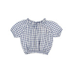 Búho Barcelona GINGHAM TOP - BLUE STONE