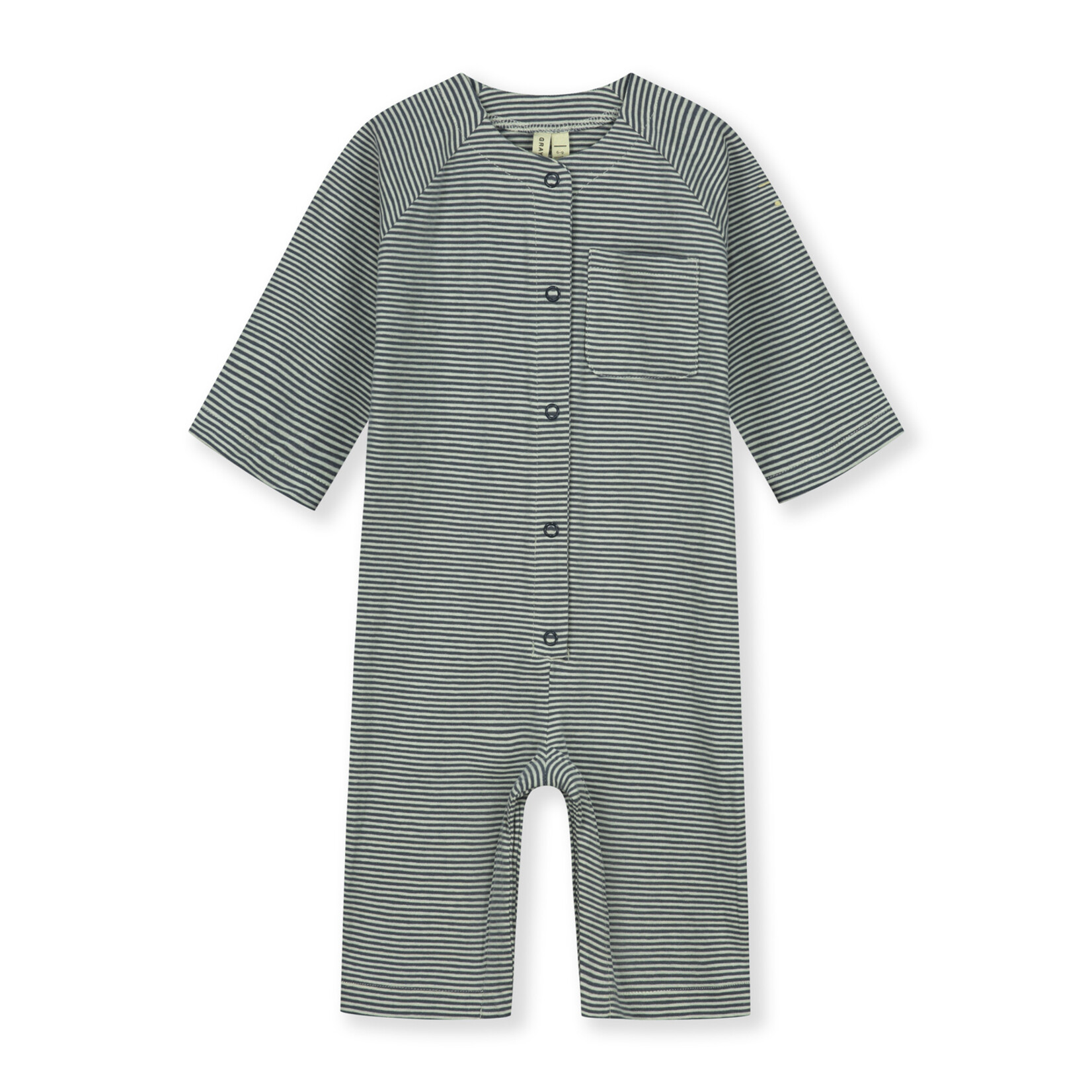 Gray Label Baby Overall GOTS - Bluegrey/cream