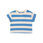 Tiny Cottons Stripes Baby Tee - Light Cream/Azure