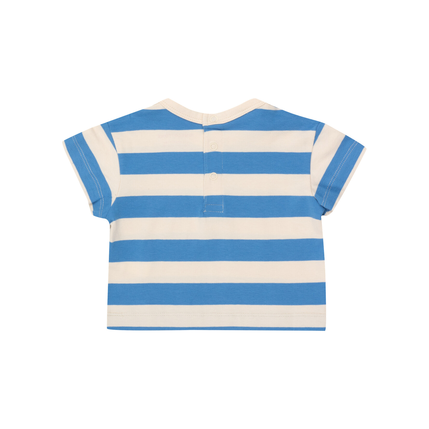 Tiny Cottons Stripes Baby Tee - Light Cream/Azure